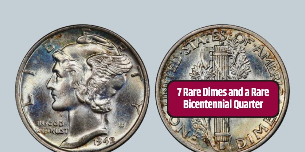 7 Rare Dimes and a Rare Bicentennial Quarter