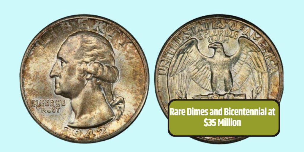 Rare Dimes and Bicentennial at $35 Million